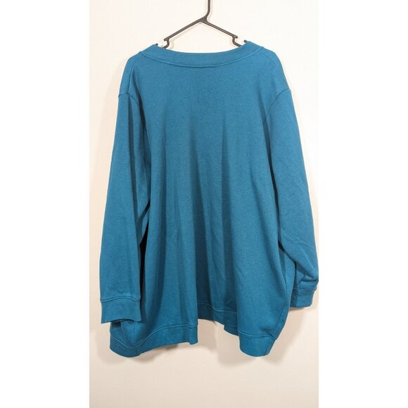 Woman Within Blue 3X Cardigan Button Down Winter Warm - Picture 8 of 10